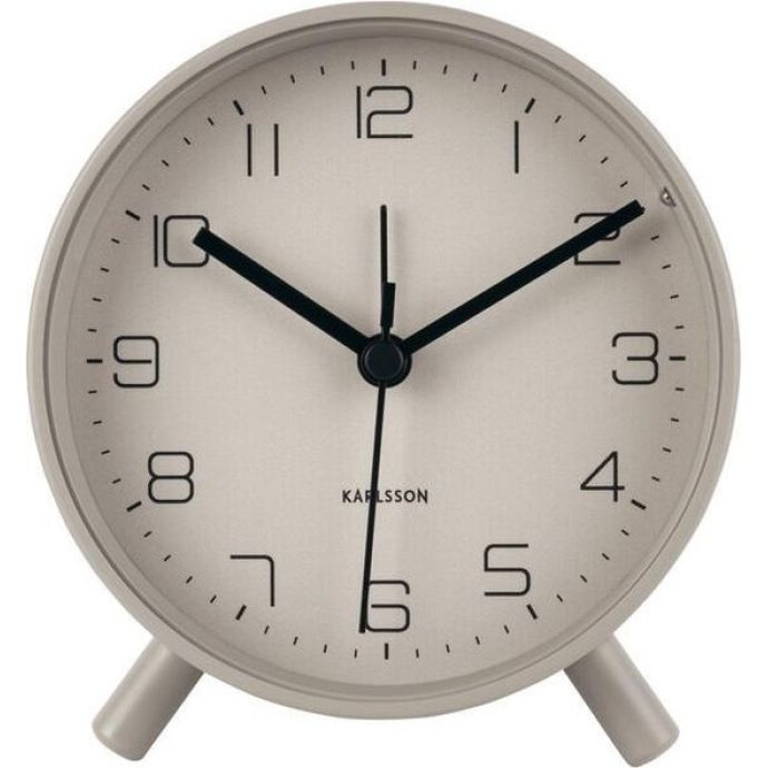 Designový budík Lofty Matt Warm Grey