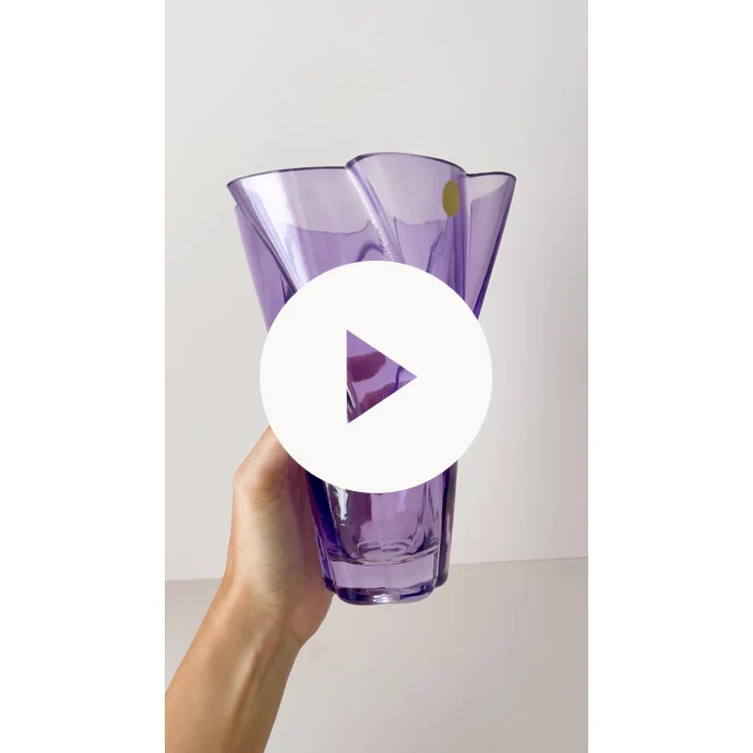 Skleněná váza Purple 18cm
