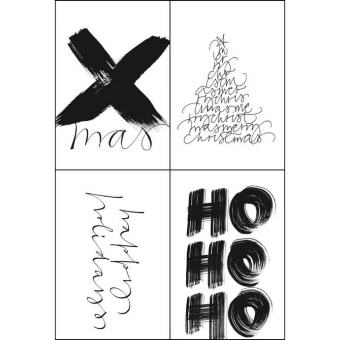 Papírové vánoční štítky Xmas