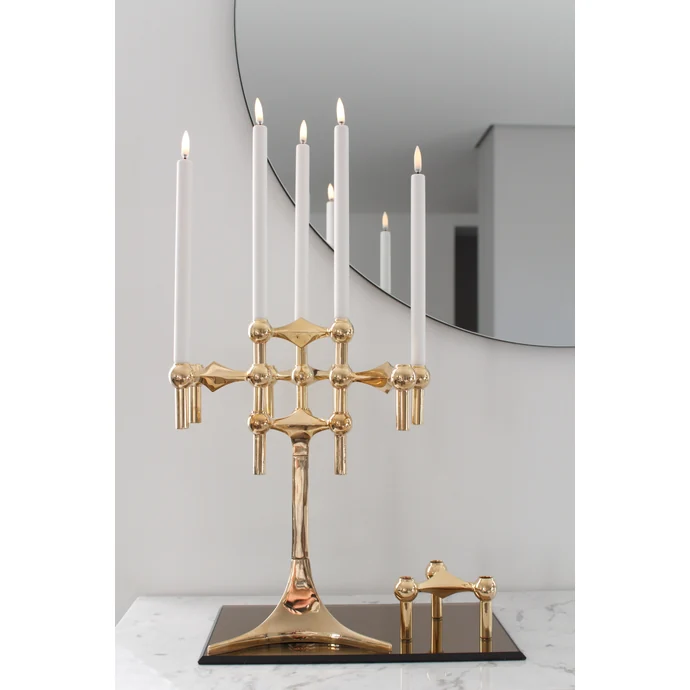 Designový svícen STOFF Nagel Stand Solid Brass