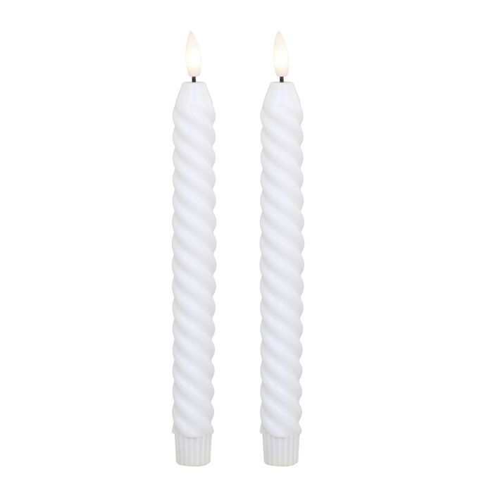 Vosková LED svíčka Twisted - set 2 ks