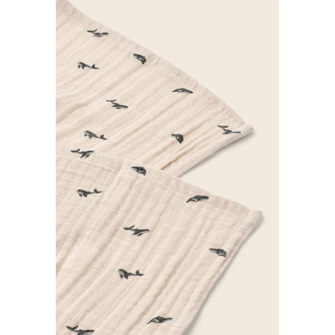 Mušelínová plena Mini Whale – set 2 ks