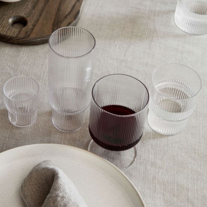Sklenice na víno Ripple Clear - set 2 ks