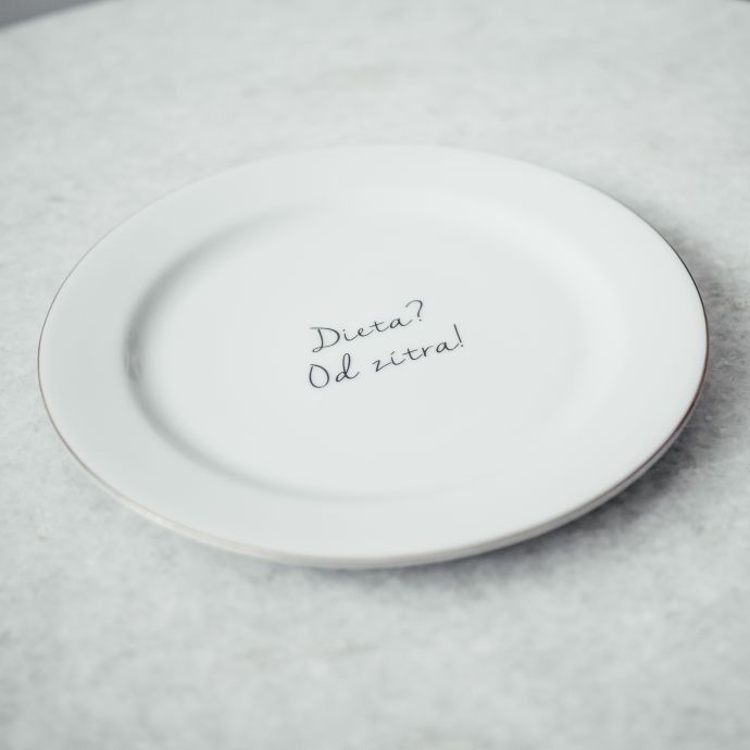 Dezertní talířek Dieta? Od zítra! 19 cm