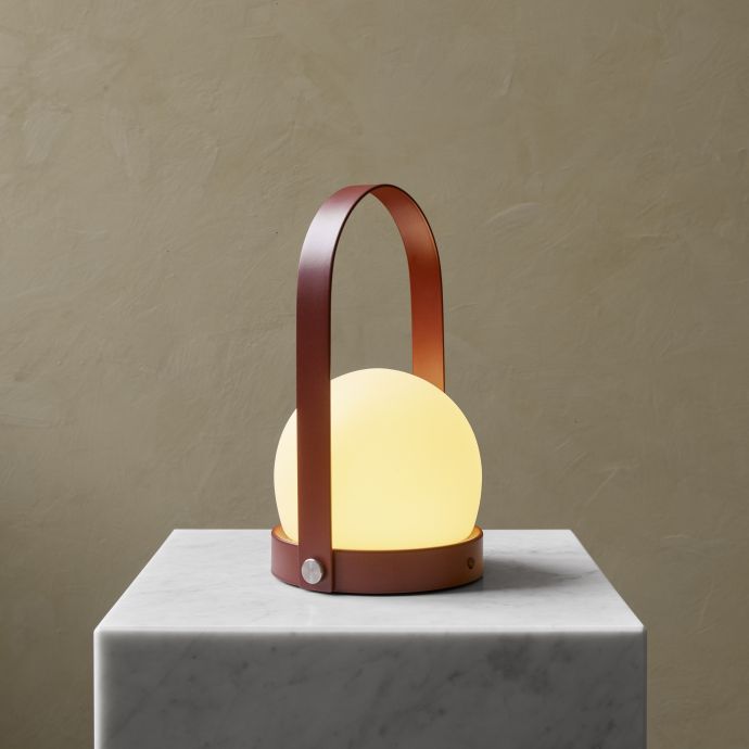 Přenosná svítící LED lampa Carrie Burned Red