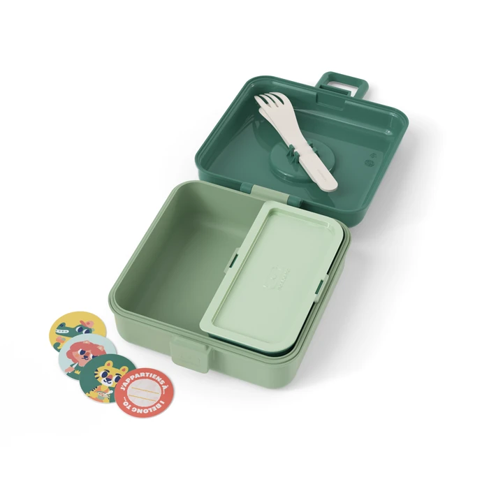 Svačinový box Monbento Snacky Green Forest 850 ml