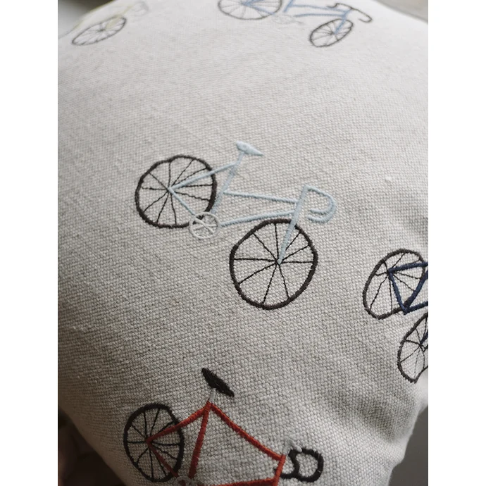 Lněný povlak na polštář Bicycles 48x48cm