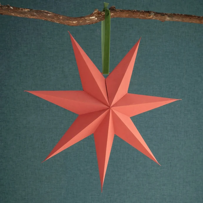 Závěsná papírová hvězda Maddox Brick Red 60 cm
