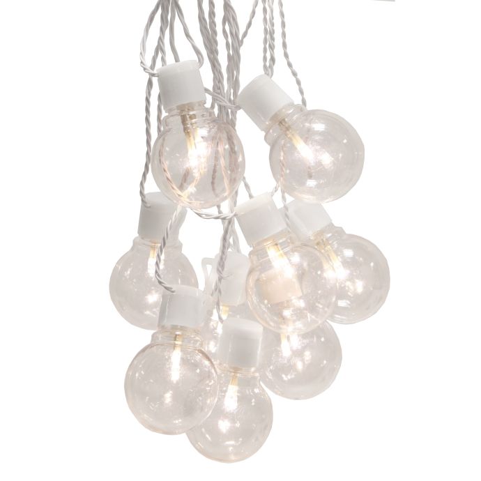 Světelný LED řetěz White - 16 žárovek