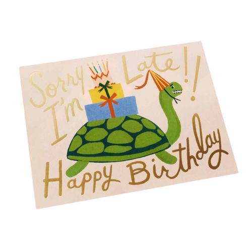 Přání k narozeninám Turtle Belated