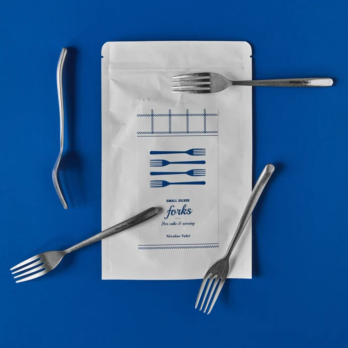 Dezertní vidlička Antique Silver – set 4 ks