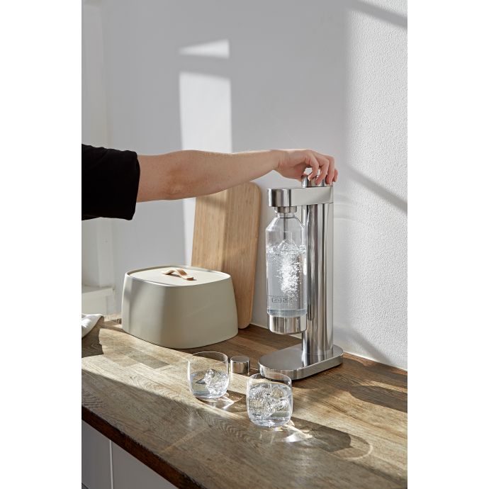 Náhradní lahev k výrobníku perlivé vody Brus Stelton Steel 1,15 l
