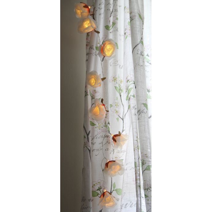 Dekorativní světelný LED řetěz Flower Rose
