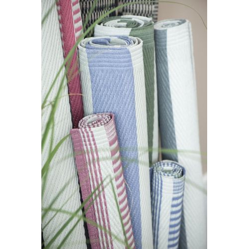 Venkovní koberec Recycled Plastic Grey Stripes 90x180