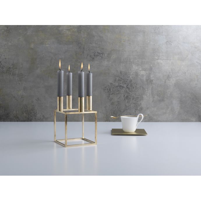 Svícen Kubus 4 Brass