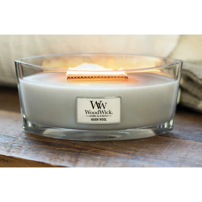 Vonná svíčka WoodWick - Warm Wool 454g
