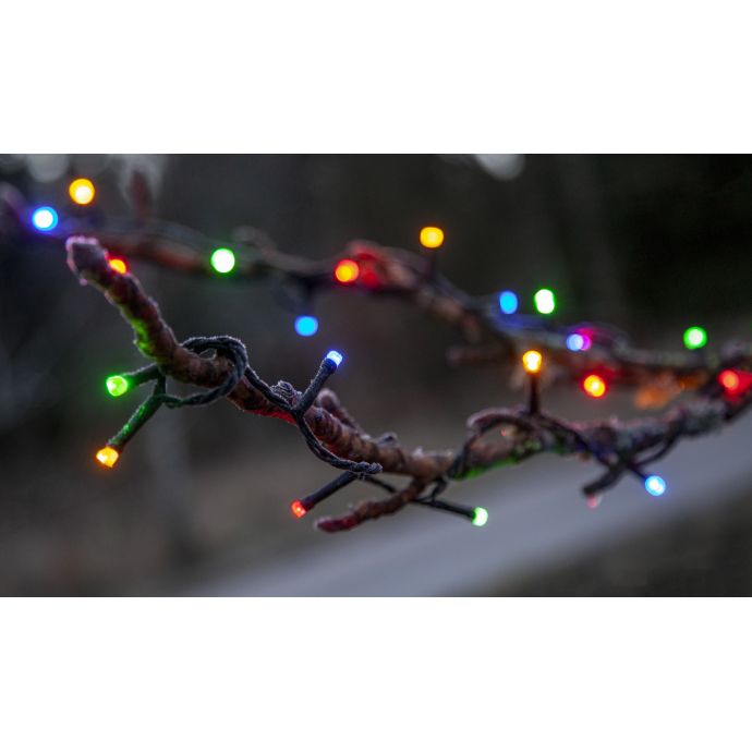 Venkovní světelný LED řetěz Multicolor Flashy