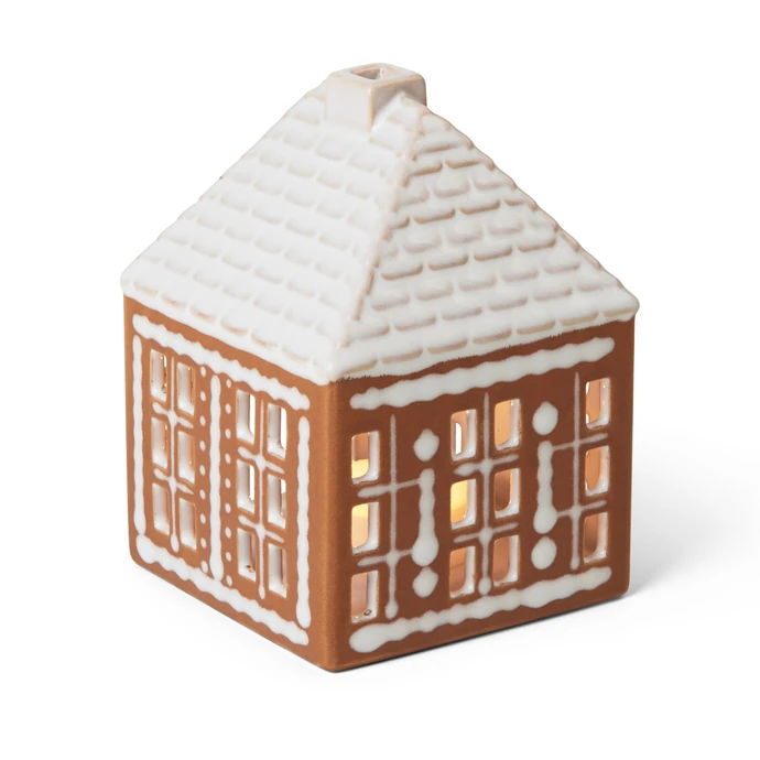 POrcelánový svícen Gingerbread Small Brown