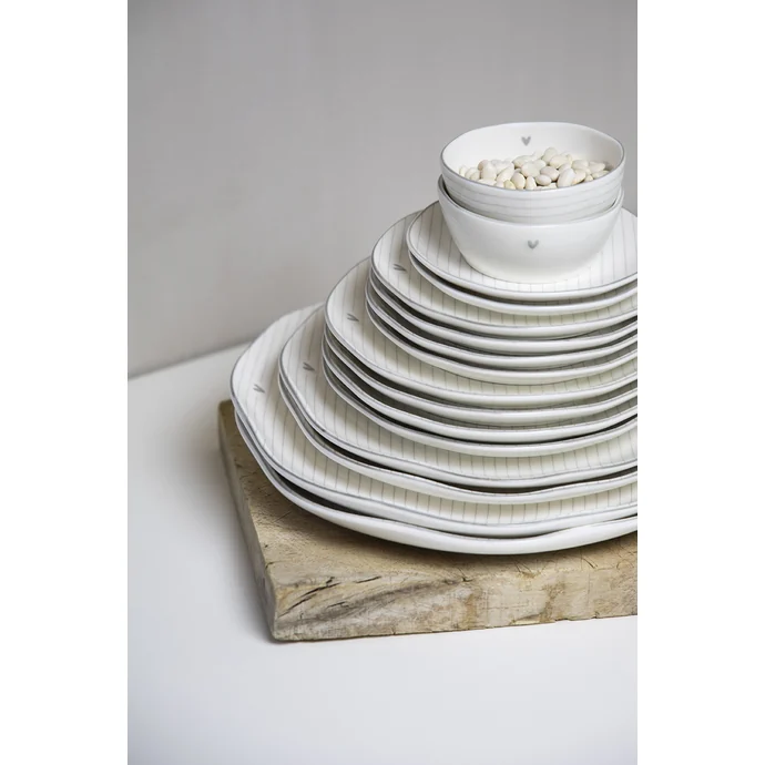 Porcelánový dezertní talíř Black Stripes 19cm
