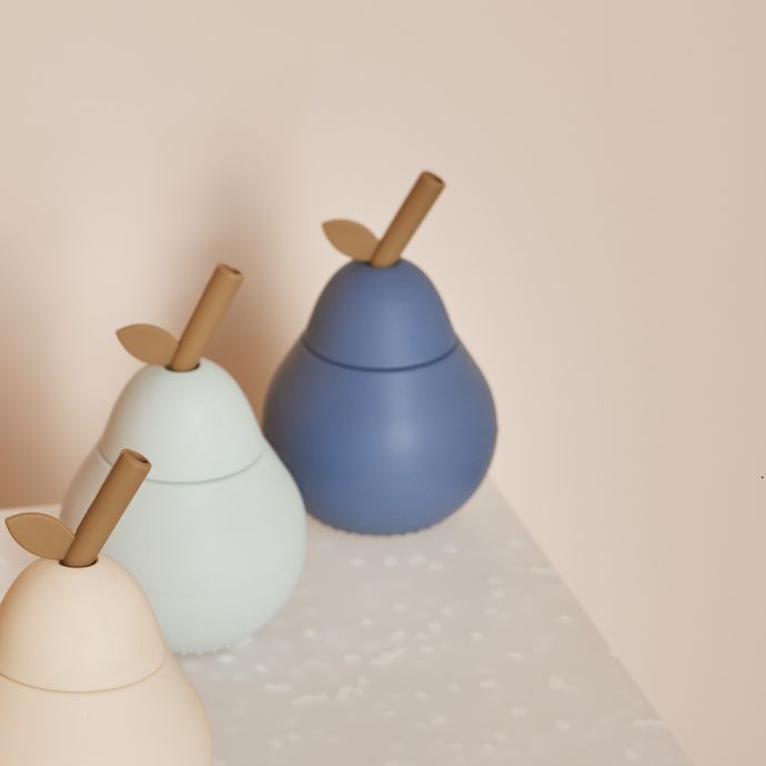 Dětský silikonový hrneček Pear Blue