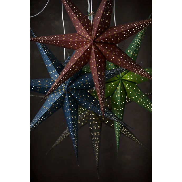 Závěsná svítící hvězda Isadora Burgundy 60 cm
