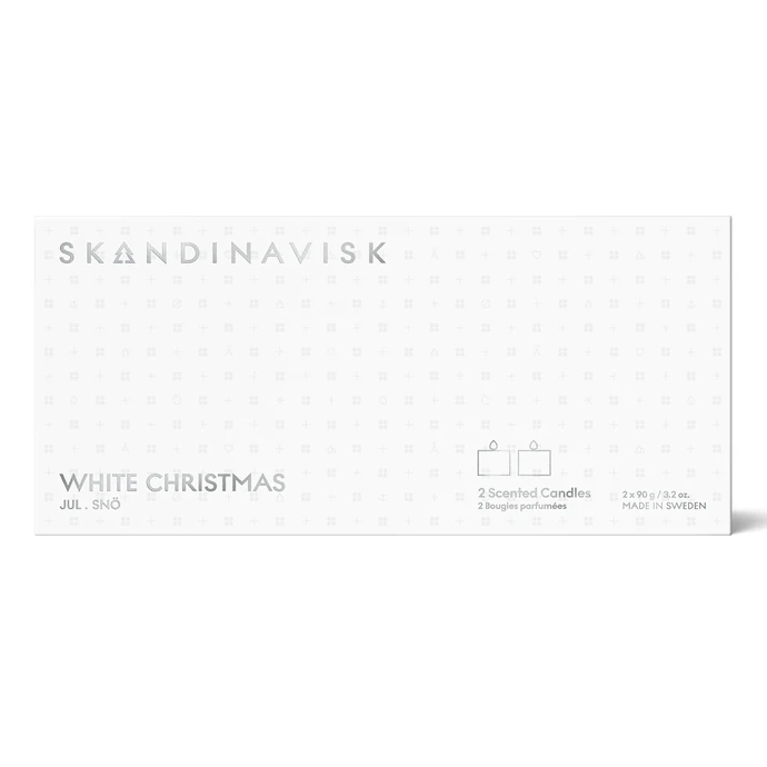 Dárková sada mini svíček White Christmas 2 x 90g