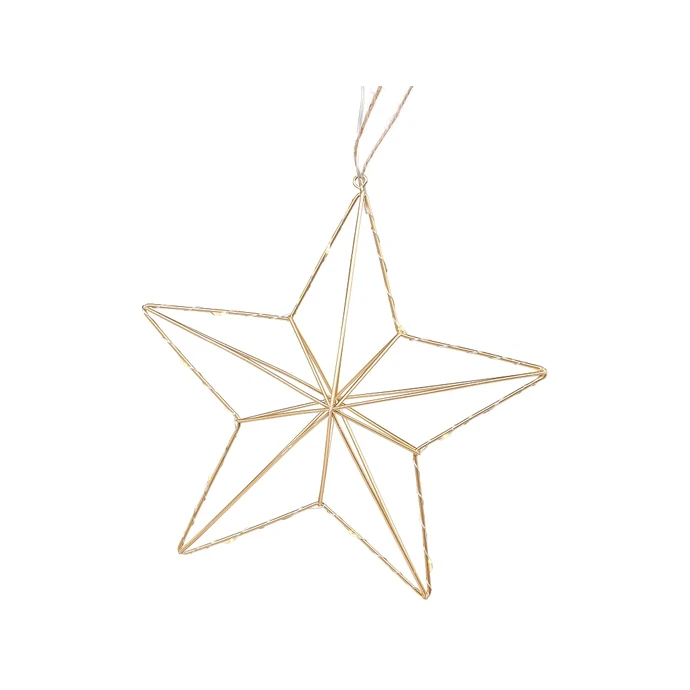 Závěsná svítící hvězda Star Gold 25 cm