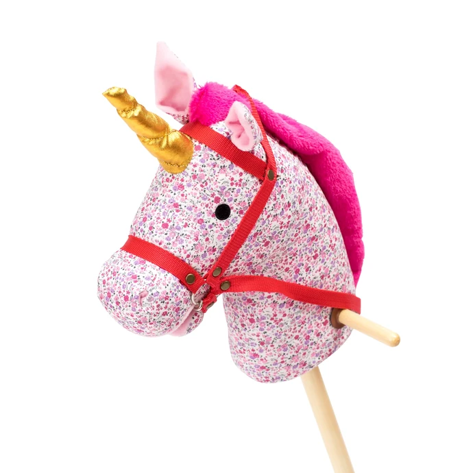 Dětský kůň na tyči Unicorn Pink