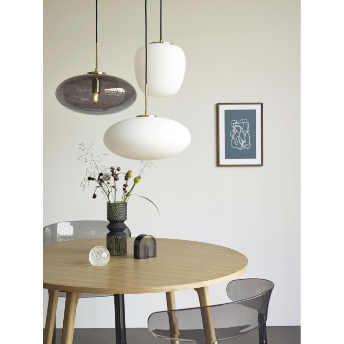Skleněný lustr White/Brass 30 cm