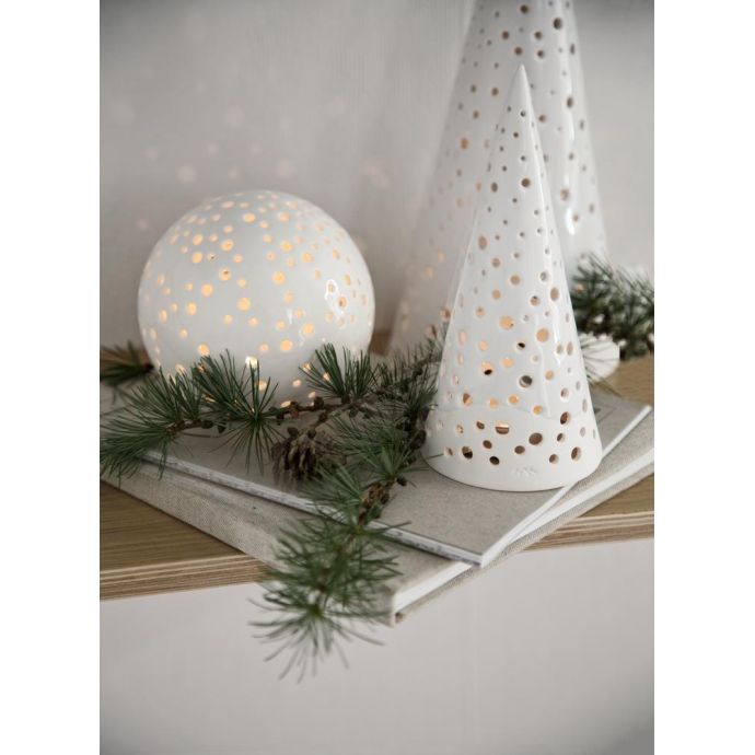 Svícen Nobili white  19 cm
