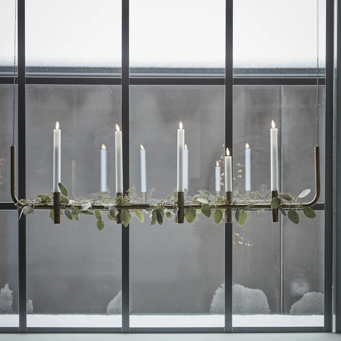 Závěsný adventní svícen Maxi Antique Brass