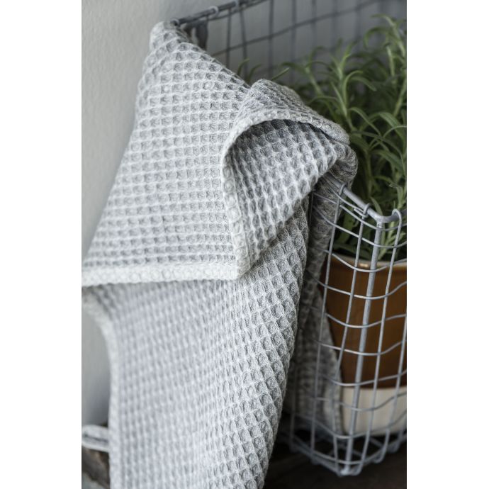 Bavlněná utěrka Waffle Pattern Grey