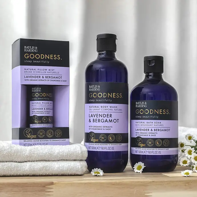 Přírodní sprchový gel Goodness. Lavender and Bergamot 500 ml
