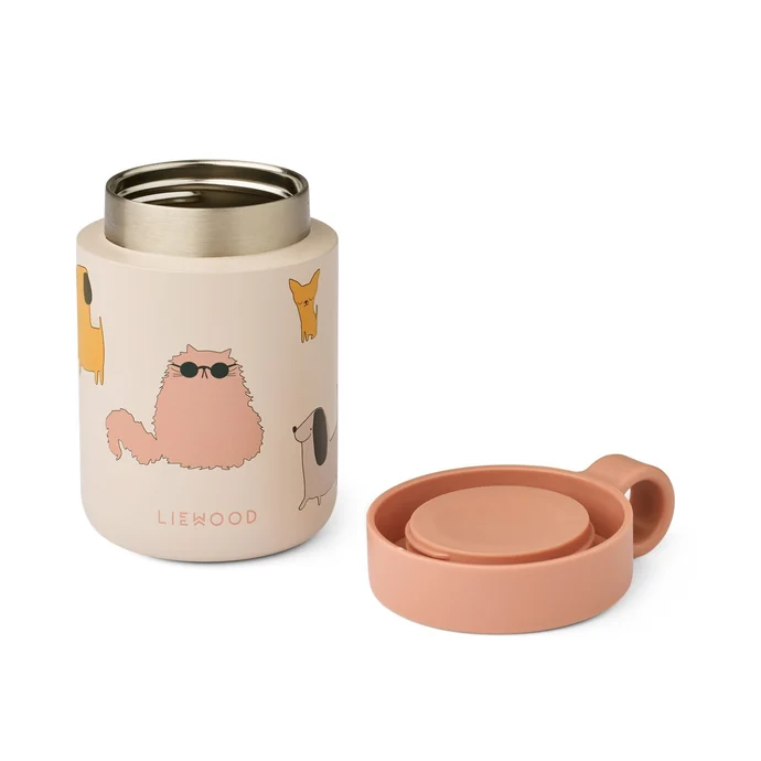 Dětská termoska na jídlo i nápoje Kiani Cats and Dogs 350 ml