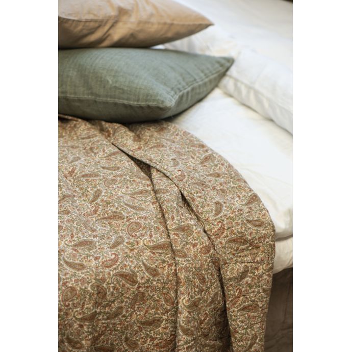 Prošívaná deka Paisley Mustard 130x180 cm