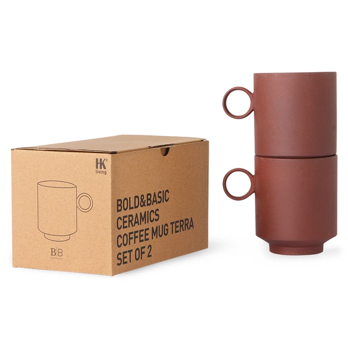 Keramický hrnek Bold and Basic Terra 250 ml - set 2 ks