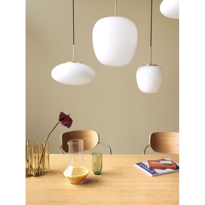 Skleněný lustr White/Brass 30 cm