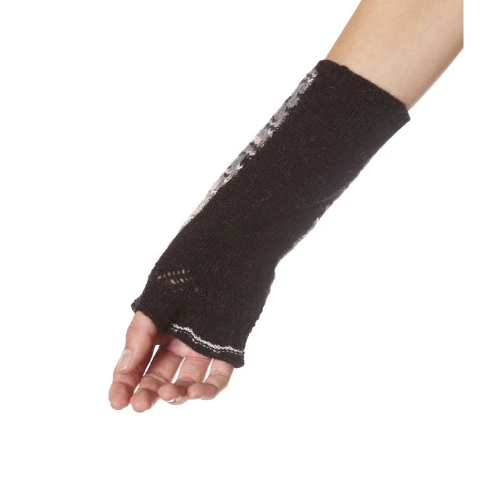 Pletené návleky na ruce - dark grey 262