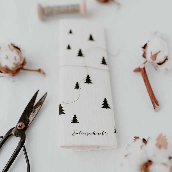 Přírodní houbová utěrka Fir Trees – set 3 ks