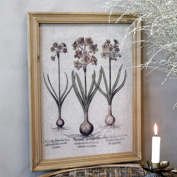 Botanický obraz v rámu Floral Print 43x33 cm