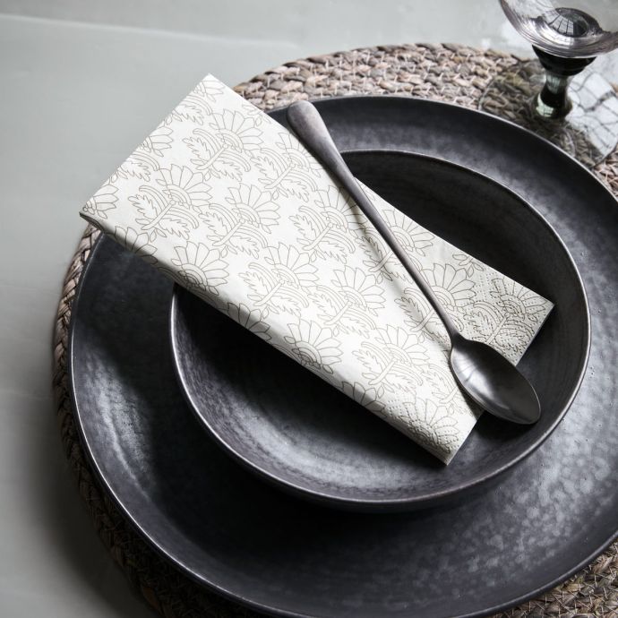 Papírové ubrousky Baroque Grey/Brown