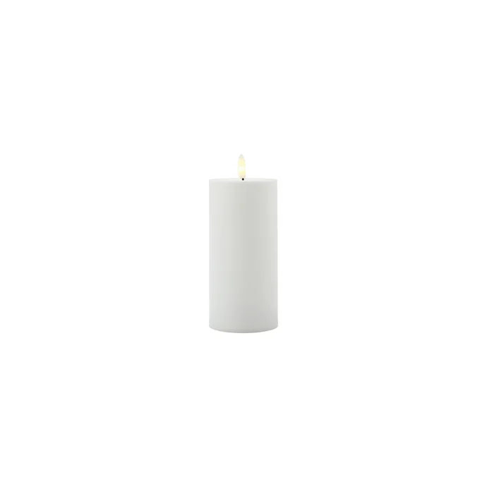 Vosková LED svíčka White 15 cm