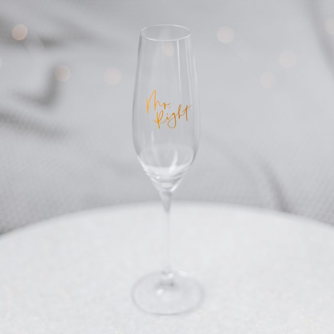 Sklenice na sekt Mr. Right