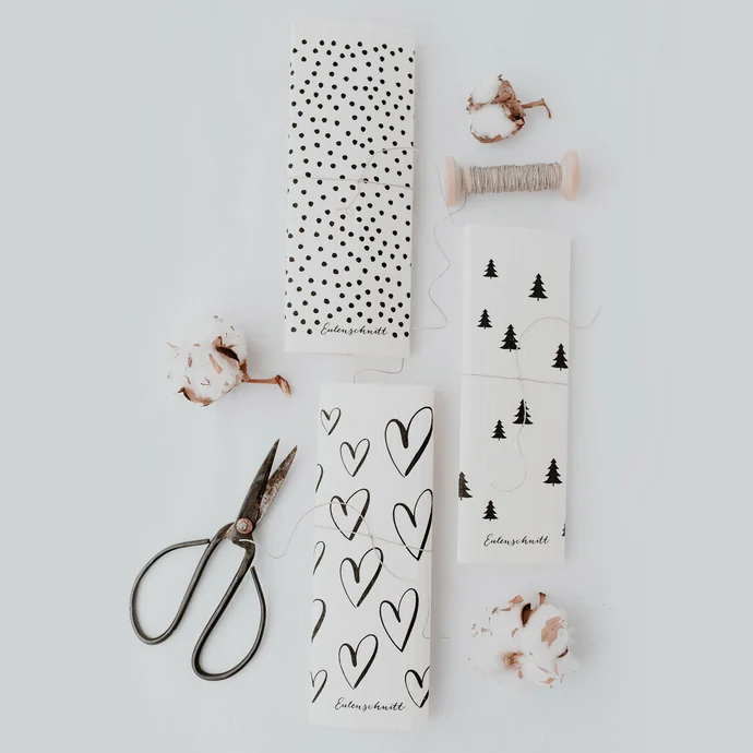 Přírodní houbová utěrka Fir Trees – set 3 ks