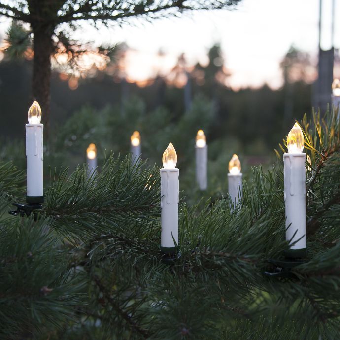 Bezdrátové vánoční LED osvětlení na stromeček Outdoor - 10 ks