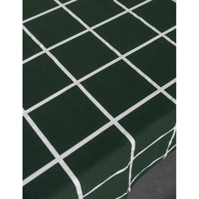 Bavlněný ubrus Green Checkered 250 x 140 cm