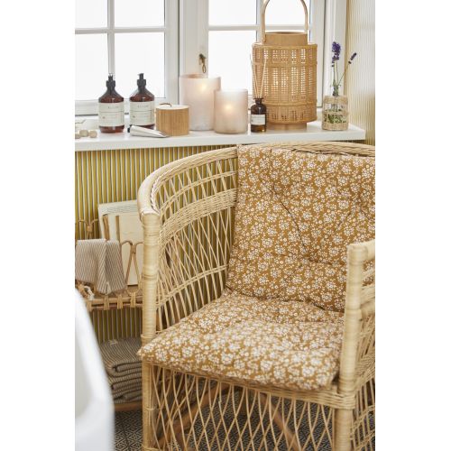 Bavlněná matrace na židli Laura Brown Flowers 50x100cm