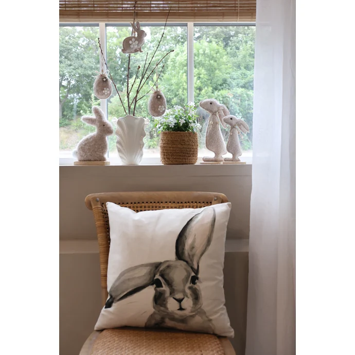 Lněný povlak na polštář Rabbit 45x45 cm