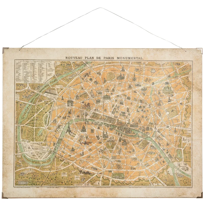 Obraz City map of Paris