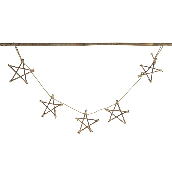 Girlanda s dřevěnými hvězdičkami Stars